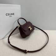 Uubags Celine Teen Lola in shiny calfskin bag in burgundy 20x11.5x5cm - 5