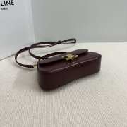 Uubags Celine Teen Lola in shiny calfskin bag in burgundy 20x11.5x5cm - 6