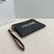 Uubags | Celine small pouch with strap in triomphe canvas with Celine Print 25x17.5x1cm - 4