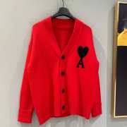 Uubags | Ami Paris Red Logo Wool Cardigan - 6