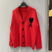 Uubags | Ami Paris Red Logo Wool Cardigan - 5