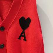 Uubags | Ami Paris Red Logo Wool Cardigan - 3