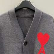 Uubags | Ami Paris Grey Logo Wool Cardigan - 5