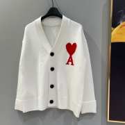 Uubags | Ami Paris White Logo Wool Cardigan - 1