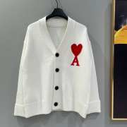 Uubags | Ami Paris White Logo Wool Cardigan - 4