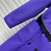 Uubags | Belted Long Coat Purple Double-Sided Blended Virgin Wool and Angora Felt - 6