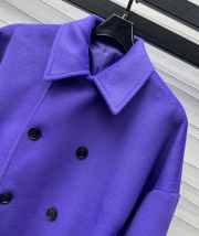 Uubags | Belted Long Coat Purple Double-Sided Blended Virgin Wool and Angora Felt - 4