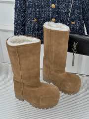 Uubags | Balenciaga Alaska Fur High Boot In Brown - 2