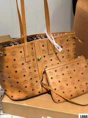 Uubags | MCM Reversible Liz Shopper Bag in Visetos Brown 17x36x28cm - 2