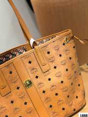 Uubags | MCM Reversible Liz Shopper Bag in Visetos Brown 17x36x28cm - 4