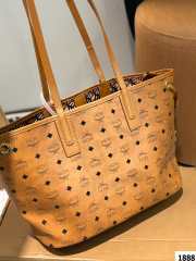 Uubags | MCM Reversible Liz Shopper Bag in Visetos Brown 17x36x28cm - 6