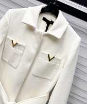 Uubags | Valentino Garavani Drill double-breasted coat in white - 2