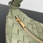 Uubags | Bottega Veneta Wallace bag with Intrecciato craftsmanship in light green calf leather 22x13x9.5cm - 2