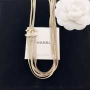 Uubags | Chanel Silver/Gold Double C Multi-layer Snake Bone Chain Necklace - 6