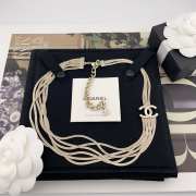 Uubags | Chanel Silver/Gold Double C Multi-layer Snake Bone Chain Necklace - 5