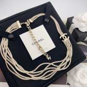 Uubags | Chanel Silver/Gold Double C Multi-layer Snake Bone Chain Necklace - 2