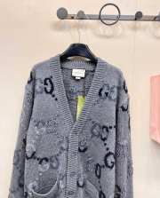 Uubags | Gucci intarsia-knit cardigan in grey - 5