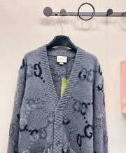 Uubags | Gucci intarsia-knit cardigan in grey - 4