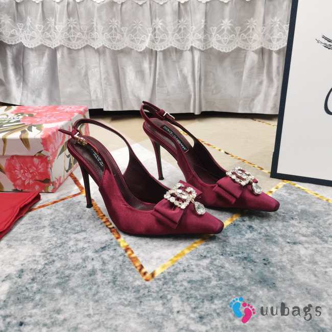 Uubags | Dolce & Gabbana high heel in dark red 11cm - 1