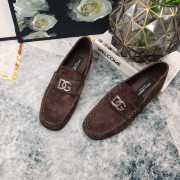 Uubags | Dolce & Gabbana Suede loafers in dark brown - 6