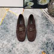 Uubags | Dolce & Gabbana Suede loafers in dark brown - 5