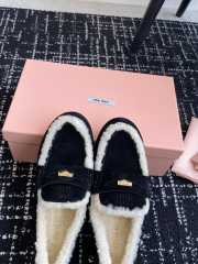 Uubags | Miu Miu fur loafer in black  - 3