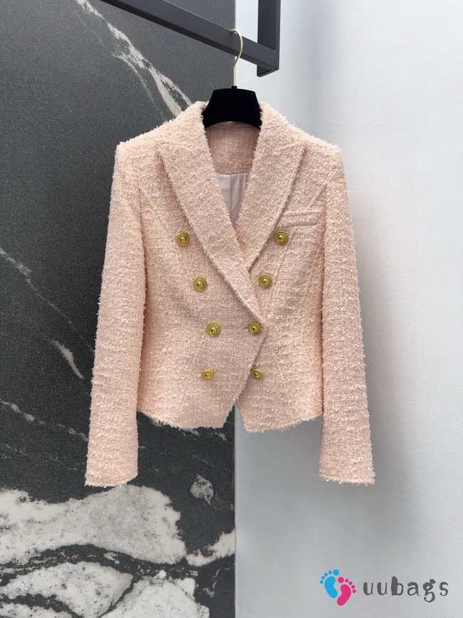 Uubags | Balmain Blazer Tweed In Pink - 1