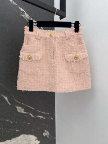 Uubags | Balmain tweed skirt in pink