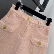 Uubags | Balmain tweed skirt in pink - 2