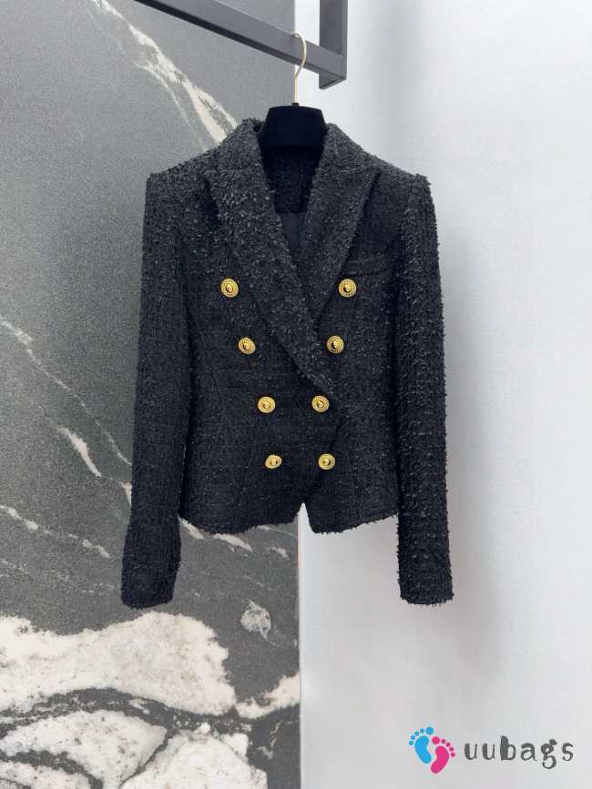 Uubags | Balmain Blazer Tweed In Black - 1