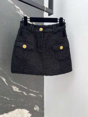 Uubags | Balmain tweed skirt in black