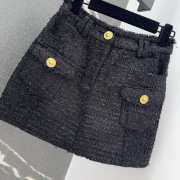 Uubags | Balmain tweed skirt in black - 6