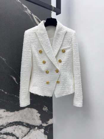 Uubags | Balmain Blazer Tweed In White