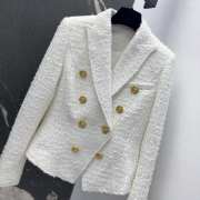 Uubags | Balmain Blazer Tweed In White - 6