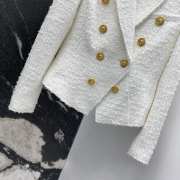 Uubags | Balmain Blazer Tweed In White - 4