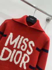 Uubags | Dior Alps Mock Neck Sweater In Red - 3