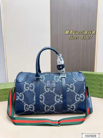 Uubags | Gucci large bag in blue denim 45x27x20cm