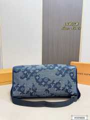 Uubags | Louis Vuitton Keepall Blue Denim Bag 45x27x20cm - 3