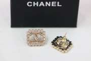 Uubags | Chanel earrings black with diamond - 4