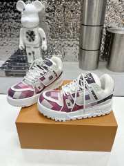 Uubags | Louis Vuitton Trainer Maxi Brown Damoflage In White/pink/purple - 2