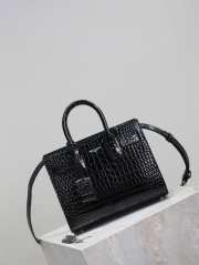 Uubags | YSL SAC DD JOUR IN CROCODILE LEATHER BAG BLACK 22x18x10.5cm - 4