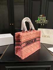 Uubags | Dior Book Tote Ecru Cannage Lambskin Shearling In Pink 36x27.5x16.5cm - 4