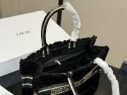 Uubags | Dior Book Tote Ecru Cannage Lambskin Shearling In Black 36x27.5x16.5cm - 4