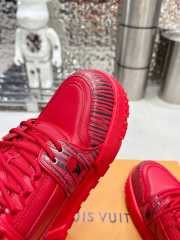 Uubags | Louis Vuitton Trainer Maxi Brown Damoflage Sneakers In Red - 4