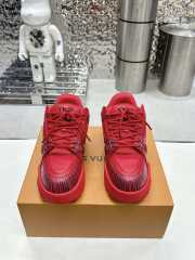 Uubags | Louis Vuitton Trainer Maxi Brown Damoflage Sneakers In Red - 2