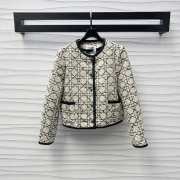 Uubags | Dior Cannage Cropped Jacket Beige and Black Cotton-Blend Tweed - 1