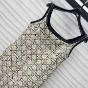 Uubags | Dior Short Flared Cannage Dress Beige and Black Cotton-Blend Tweed - 3