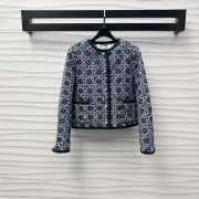 Uubags | Dior Cannage Cropped Jacket Blue Cotton-Blend Tweed - 1