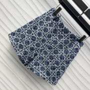 Uubags | Dior Macrocannage Short Blue and Black Cotton-Blend Tweed - 4