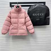 Uubags | Gucci canvas bomber jacket pink and ebony GG canvas - 5